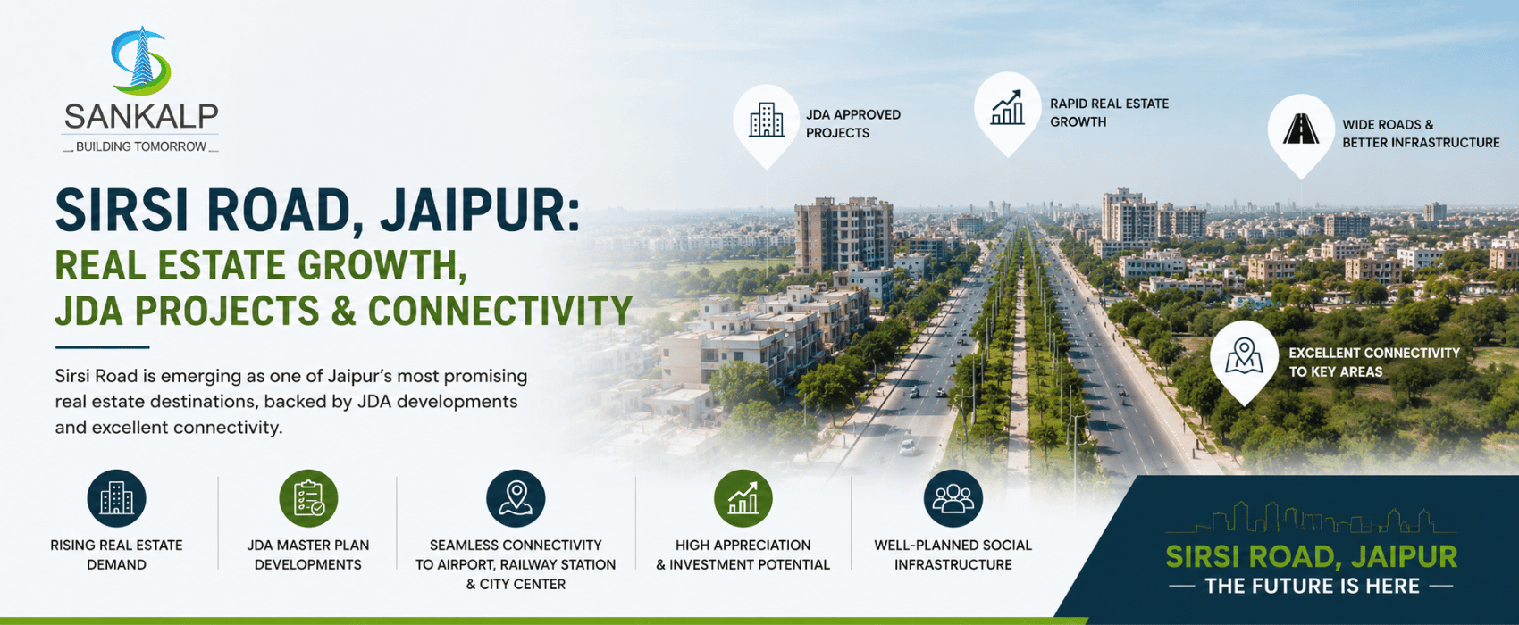 Sirsi Road Jaipur: Real Estate Growth, JDA Projects and Connectivity